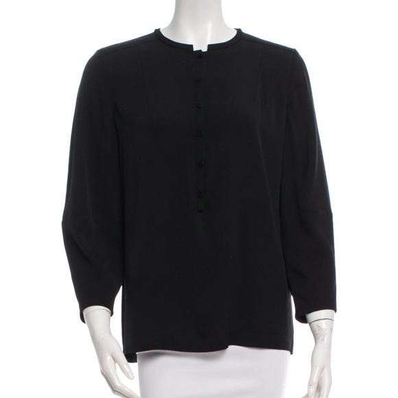 DVF Black Silk Blouse 8 - Picture 1 of 3